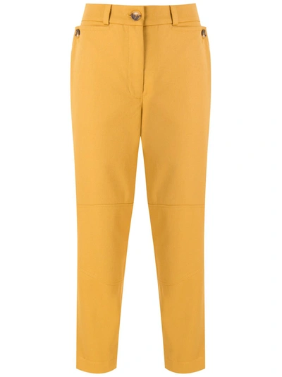 Shop Egrey Liberty Straight Trousers In Yellow