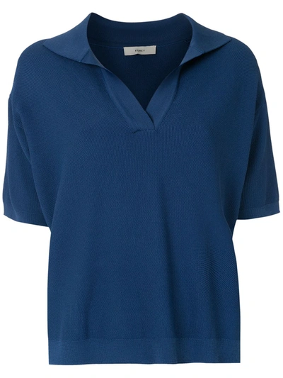 Shop Egrey Knitted Rice Shirt In Blue