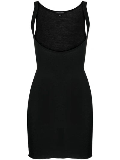 Shop Ann Demeulemeester Ribbed Cut-out Tank Top In Black