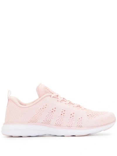Shop Apl Athletic Propulsion Labs Techloom Pro Knitted Sneakers In Pink