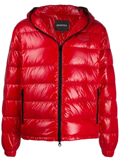Shop Duvetica Zipped Padded Jacket In Red