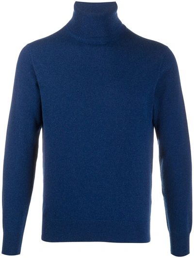 Shop Cruciani Roll-neck Cashmere Jumper In Blue