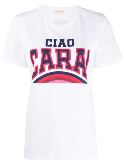 Shop La Doublej Ciao Cara T-shirt In White