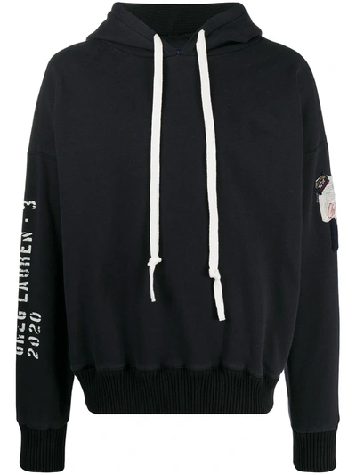 Shop Paul & Shark Drop Shoulder Hoodie In Black