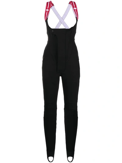 Shop Dsquared2 Fitted Logo-tape Jumpsuit In Black