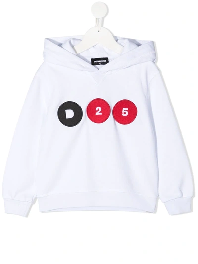 Shop Dsquared2 Logo Patch Hoodie In White