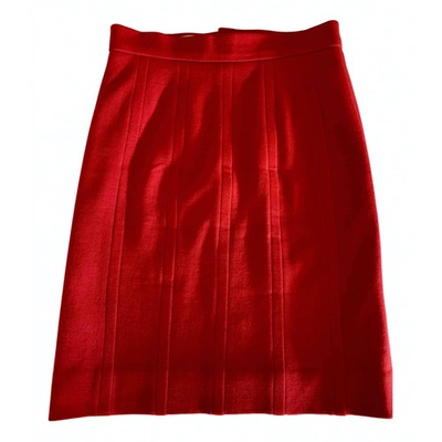 Pre-owned Givenchy Red Wool Skirt