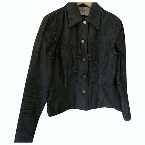 gucci black jean jacket