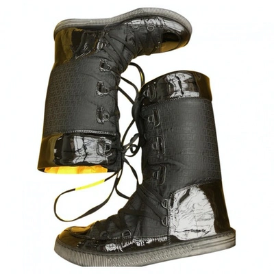 Pre-owned Fendi Black Cloth Boots