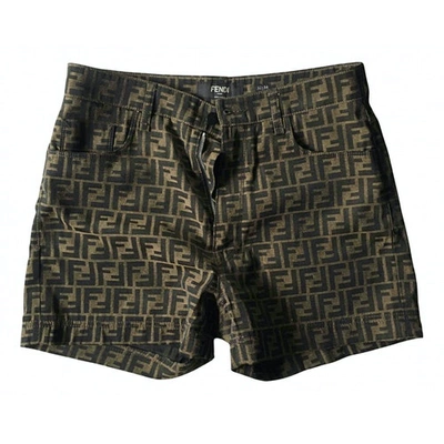 Pre-owned Fendi Brown Denim - Jeans Shorts