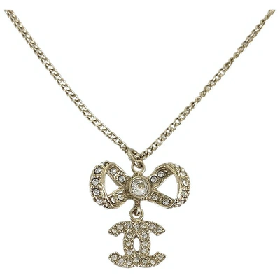 Pre-owned Chanel Cc Silver Metal Necklace