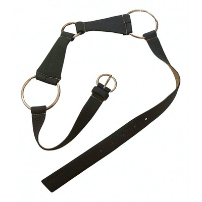 Pre-owned Miu Miu Black Leather Belt