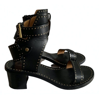 Pre-owned Isabel Marant Jaeryn Black Leather Sandals