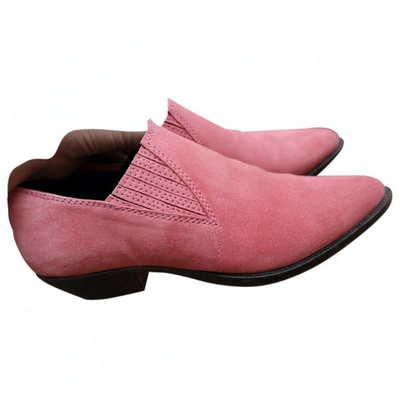 Pre-owned Roseanna Pink Suede Ankle Boots