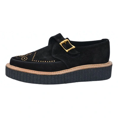 Pre-owned Rupert Sanderson Black Suede Flats