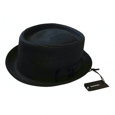 Pre-owned Diesel Hat In Black