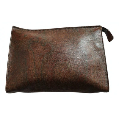 Pre-owned Etro Leather Clutch Bag