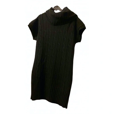 Pre-owned Fay Wool Mid-length Dress In Black