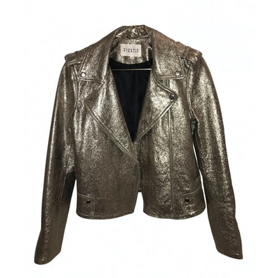 Pre-owned Claudie Pierlot Silver Leather Jacket