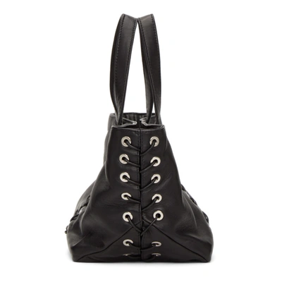 Shop Ludovic De Saint Sernin Black Lace-up Purssy Tote