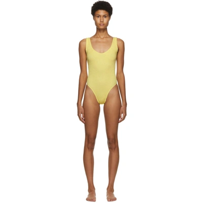 Shop Bound By Bond-eye Yellow 'the Mara' One-piece Swimsuit In Daisy