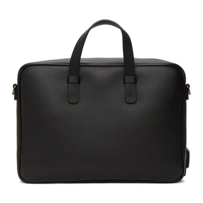 Shop Giorgio Armani Black Classic Briefcase In 80001