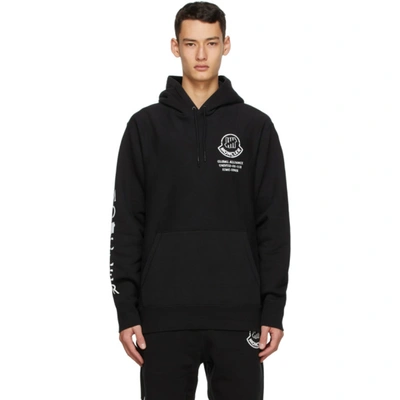 Shop Moncler Genius 2 Moncler 1952 Black Undefeated Edition Girocollo Hoodie In 999 Black