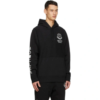 Shop Moncler Genius 2 Moncler 1952 Black Undefeated Edition Girocollo Hoodie In 999 Black