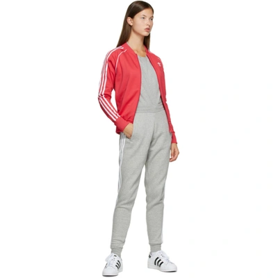 Shop Adidas Originals Pink Primeblue Sst Track Jacket In Pink/white