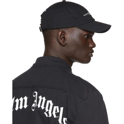 Shop Palm Angels Black  Airlines Cap In Black/white