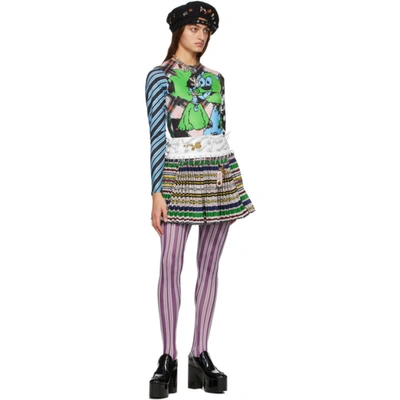 Shop Chopova Lowena Multicolor Sato Wool Miniskirt