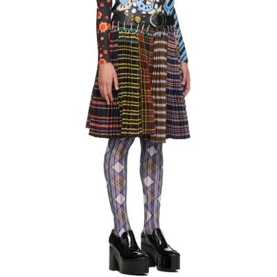 Shop Chopova Lowena Multicolor Ollie Knee Skirt Wool