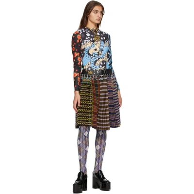 Shop Chopova Lowena Multicolor Ollie Knee Skirt Wool