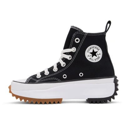 Shop Converse Black Run Star Hike High-top Sneakers In Black/white/gum