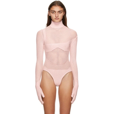 Isa Boulder Ssense Exclusive Pink Gloved Arcade Bodysuit