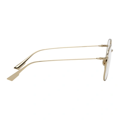 Shop Dior Gold Stellaire08 Glasses In J5g Gold