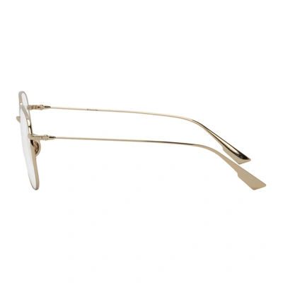 Shop Dior Gold Stellaire08 Glasses In J5g Gold