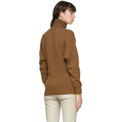 Shop Victoria Beckham Brown Cashemere Sweater In Brown / Yel