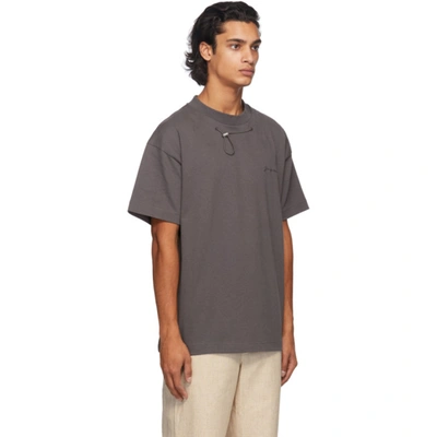 Shop Jacquemus Grey Le T-shirt Olive T-shirt In Anthracite