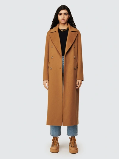 Shop Nanushka Lana Double Breasted Coat - M - Also In: L, Xs In Brown