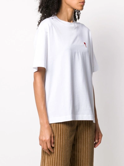 Shop Ami Alexandre Mattiussi Cotton T-shirt In White