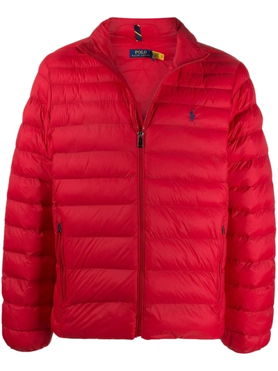 Polo Ralph Lauren Logo-embroidered Padded Jacket In Red | ModeSens