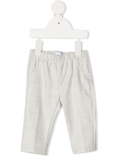 Shop Il Gufo Checked Trousers In 灰色