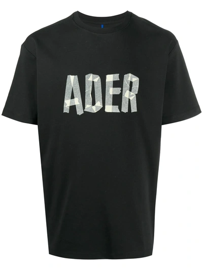 Shop Ader Error Logo Print T-shirt In Black