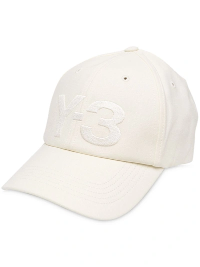 Shop Y-3 Embroidered Logo Cap In Neutrals