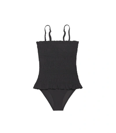 Shop Tory Burch Costa One-piece Swimsuit In Black