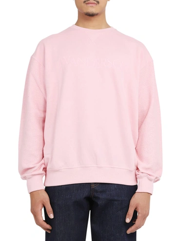 Shop Jw Anderson Pink Logo Sweatshirt