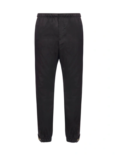 Shop Prada Re-nylon Trousers In Nero