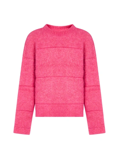 Shop Jacquemus Albi Mohair And Merino Wool Sweater In Pink