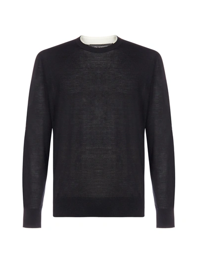 Shop Neil Barrett Wool, Silk And Cashmere Sweater In Blk Canvas